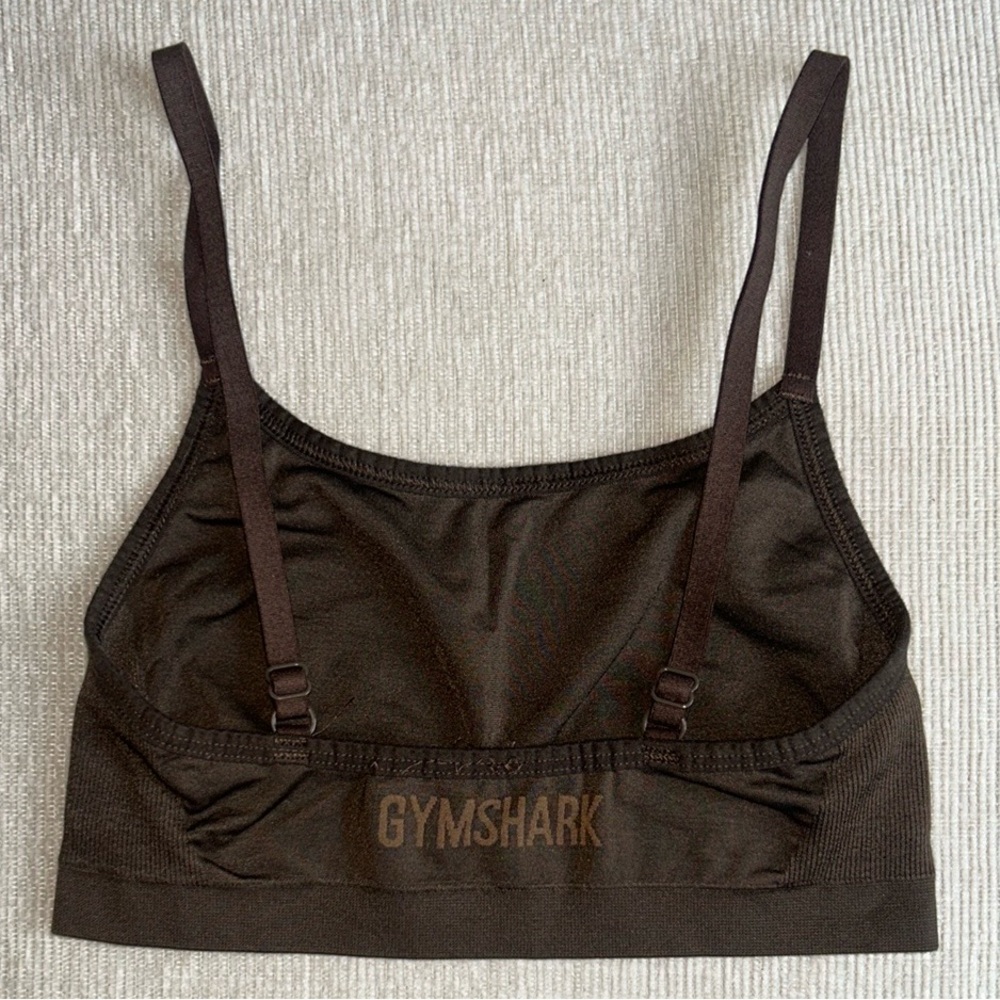 Gymshark Expresso Brown Seamless Scoop Neck Bralette